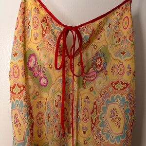 Multicolor print slip dress